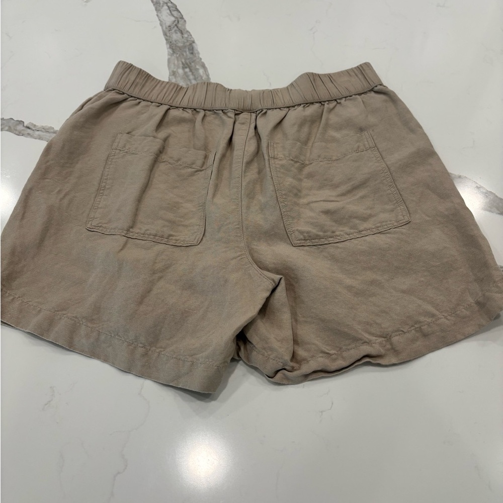 A New Day Tan High Waist Shorts with Elastic Waistband - Picture 3 of 6